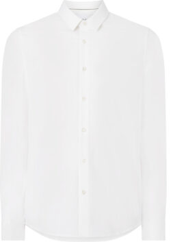 CALVIN KLEIN CAMICIA IN COTONE ELASTICIZZATO VESTIBILITÀ SLIM