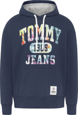 TOMMY JEANS FELPA CON CAPPUCCIO E LOGO TIE-DYE