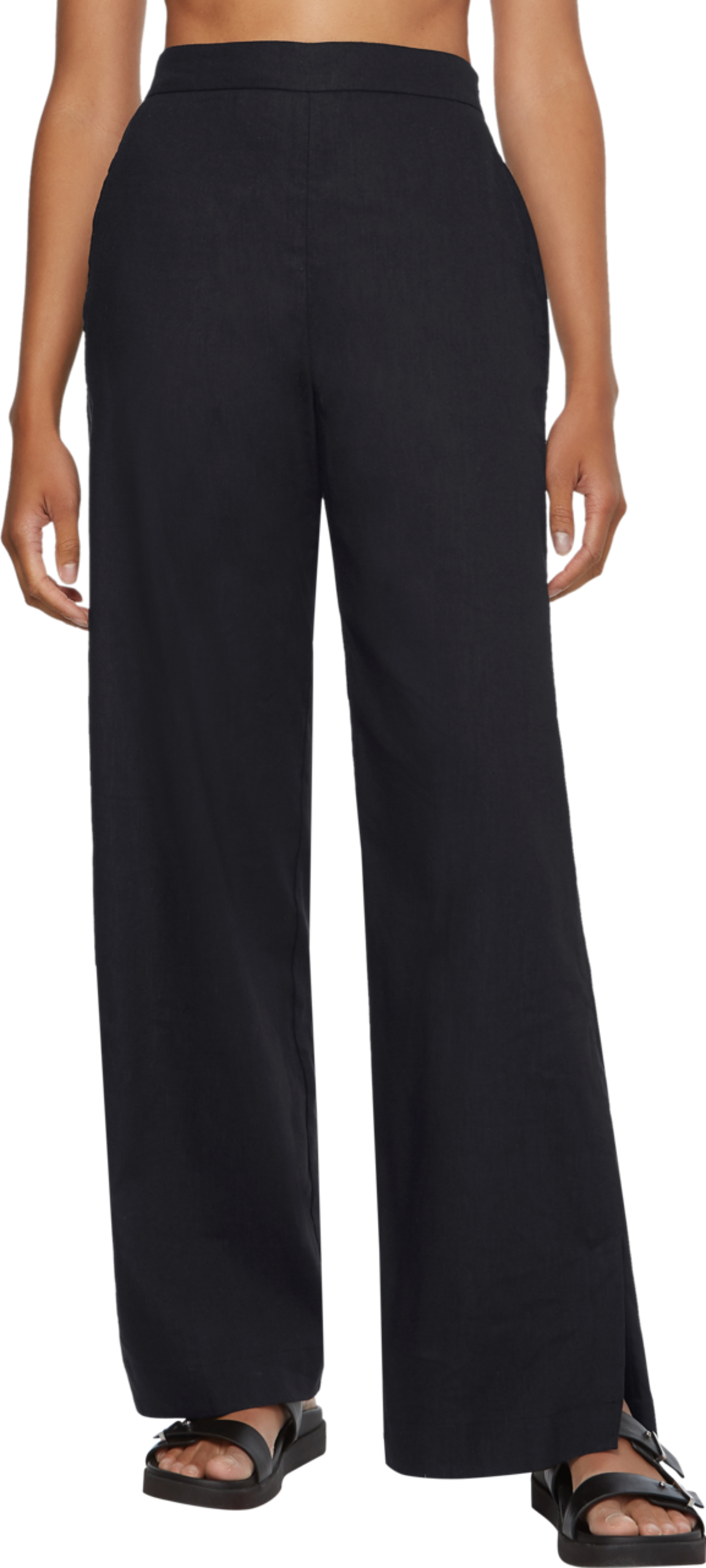 CALVIN KLEIN DONNA PANTALONE IN LINO WIDE LEG