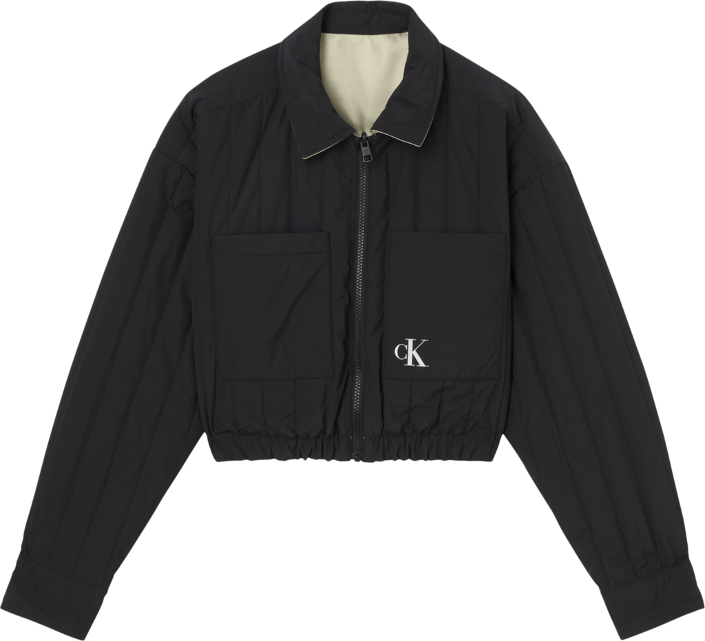 Alternative view of CALVIN KLEIN JEANS GIACCA BADGE REVERSIBLE CROPPED