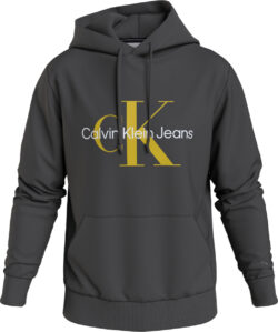 CALVIN KLEIN JEANS FELPA IN COTONE BIOLOGICO CON CAPPUCCIO E MONOGRAMMA