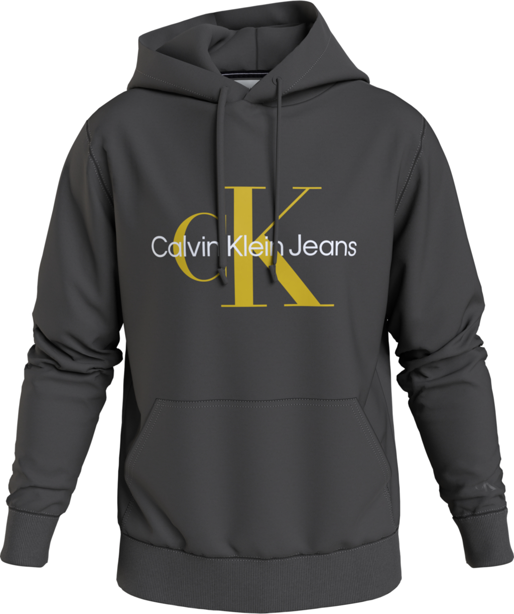 CALVIN KLEIN JEANS FELPA IN COTONE BIOLOGICO CON CAPPUCCIO E MONOGRAMMA