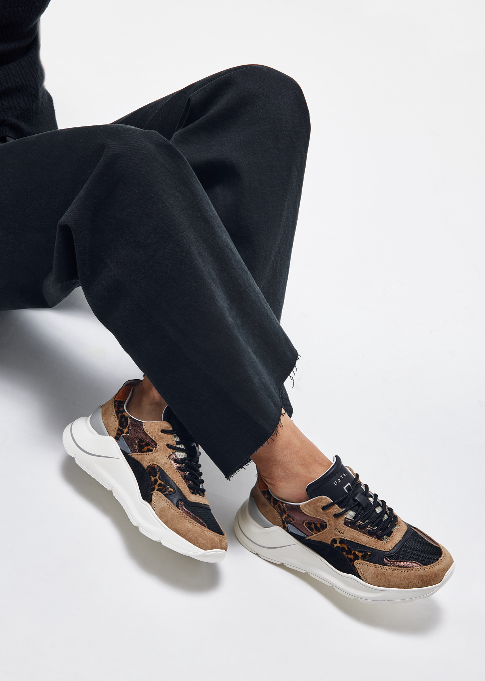 D.A.T.E. FUGA PONY LEOPARD-BEIGE