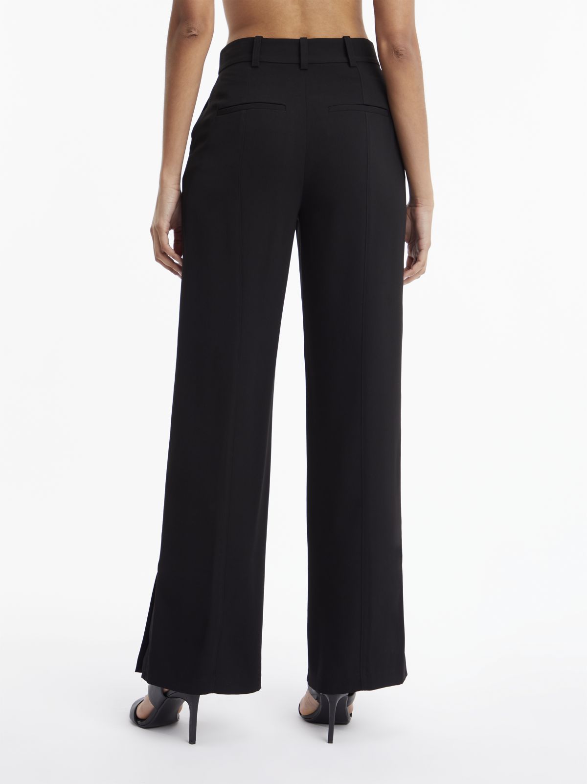 Alternative view of CALVIN KLEIN PANTALONI A GAMBA LARGA IN TWILL