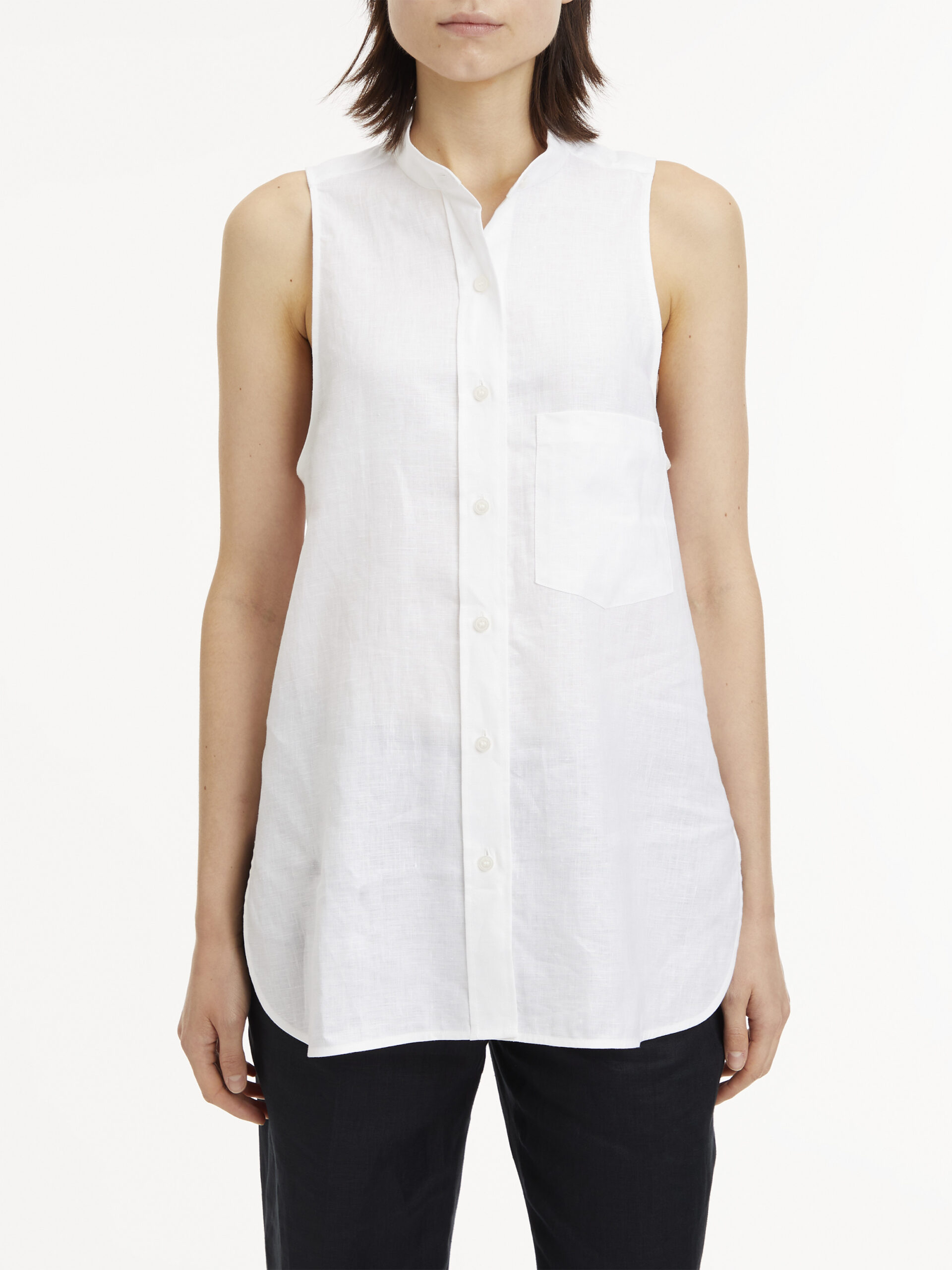 CALVIN KLEIN CAMICIA SENZA MANICHE IN PURO LINO