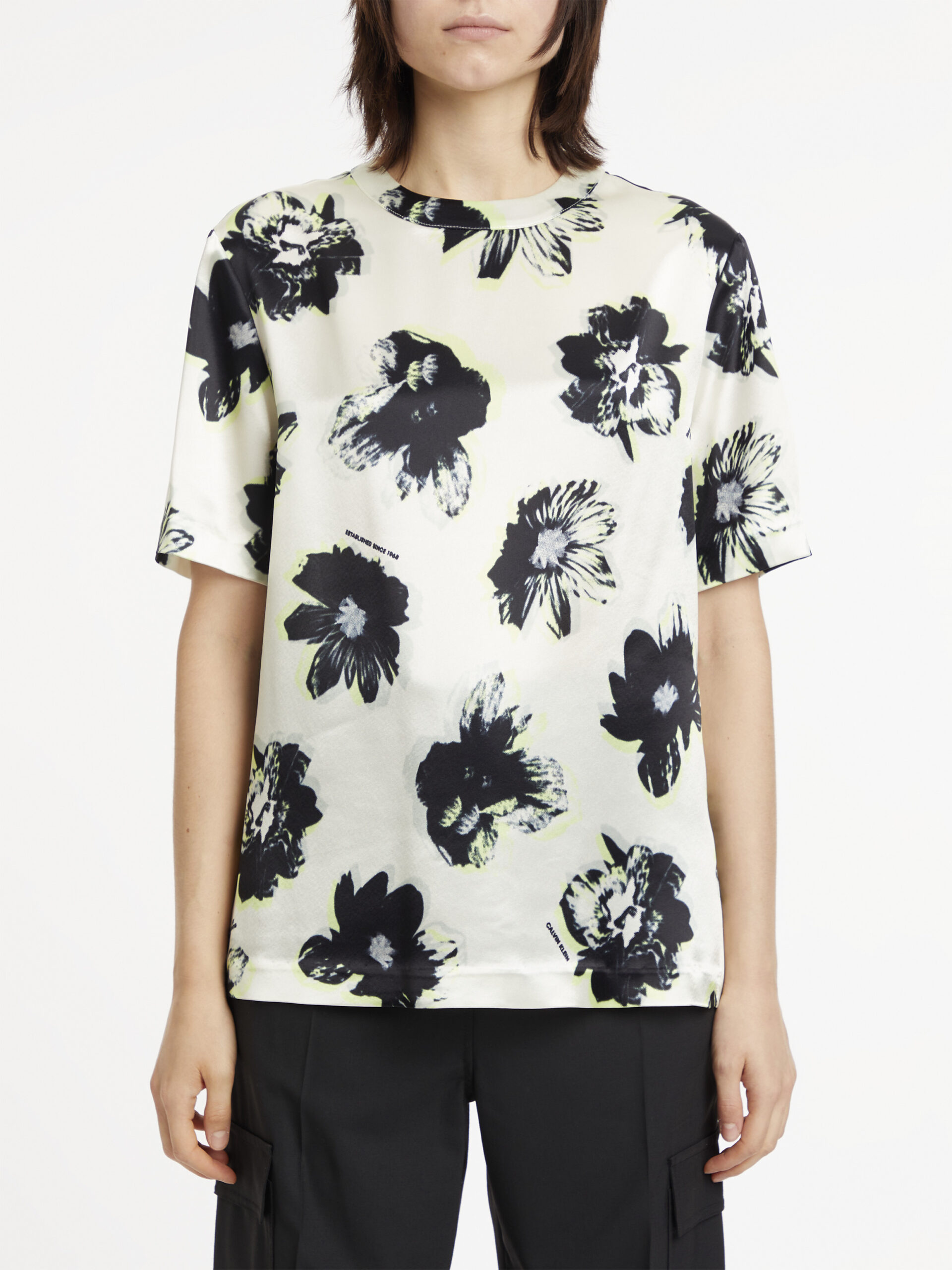 CALVIN KLEIN MODERN FLORAL TOP