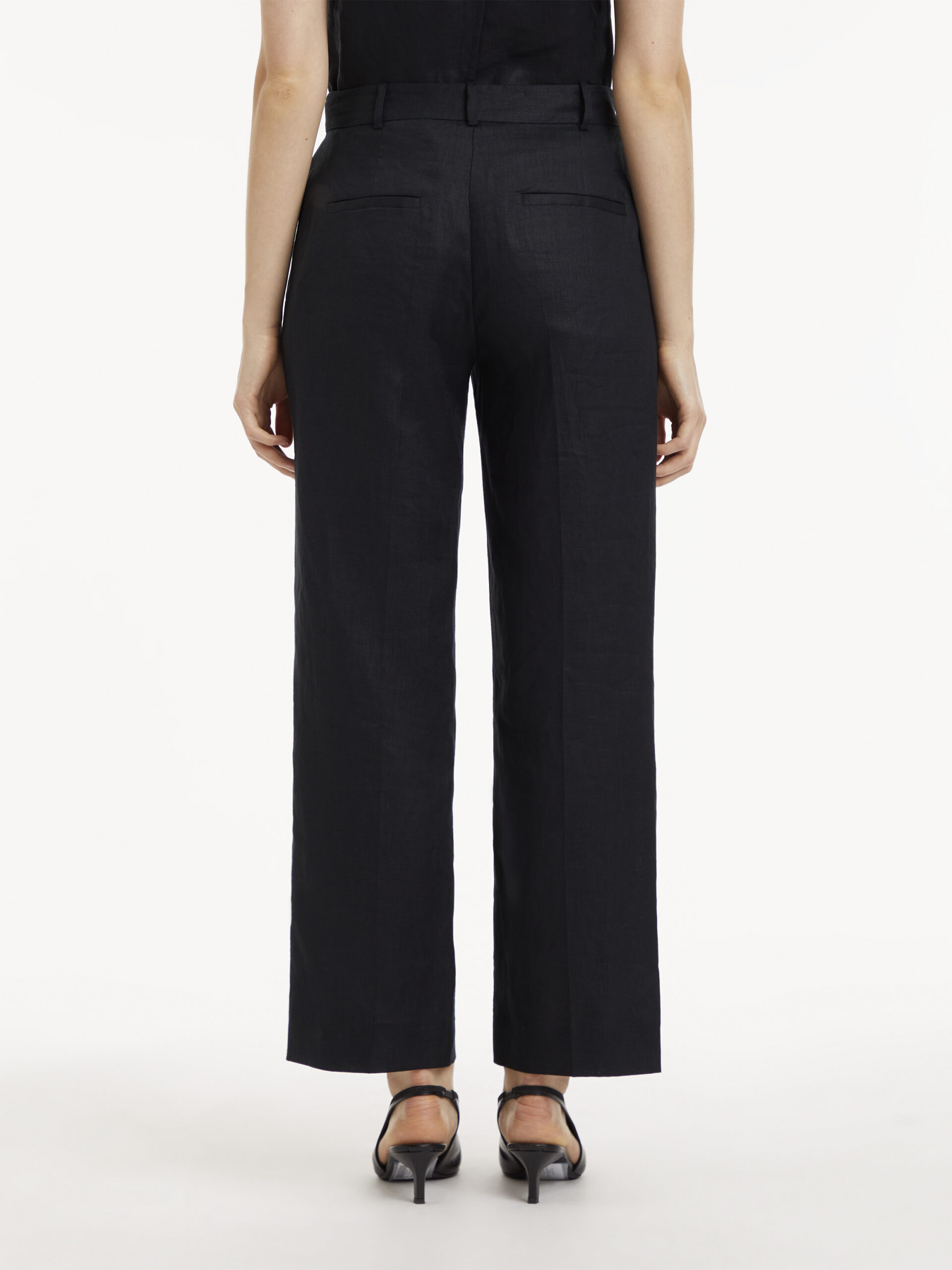 Alternative view of CALVIN KLEIN PANTALONI IN LINO SLIM STRAIGHT CROPPED