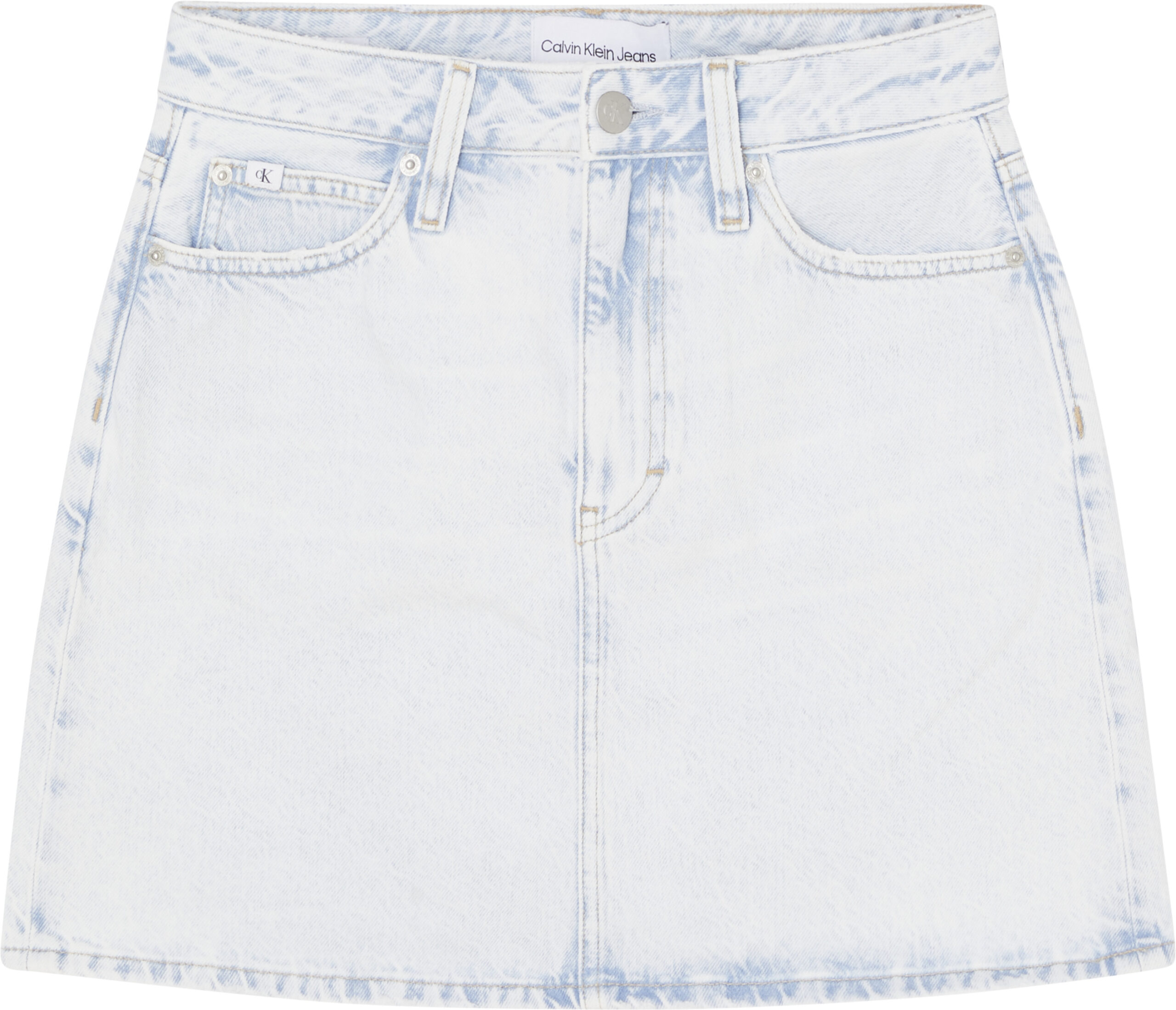 CALVIN KLEIN JEANS MINIGONNA DI JEANS A VITA ALTA