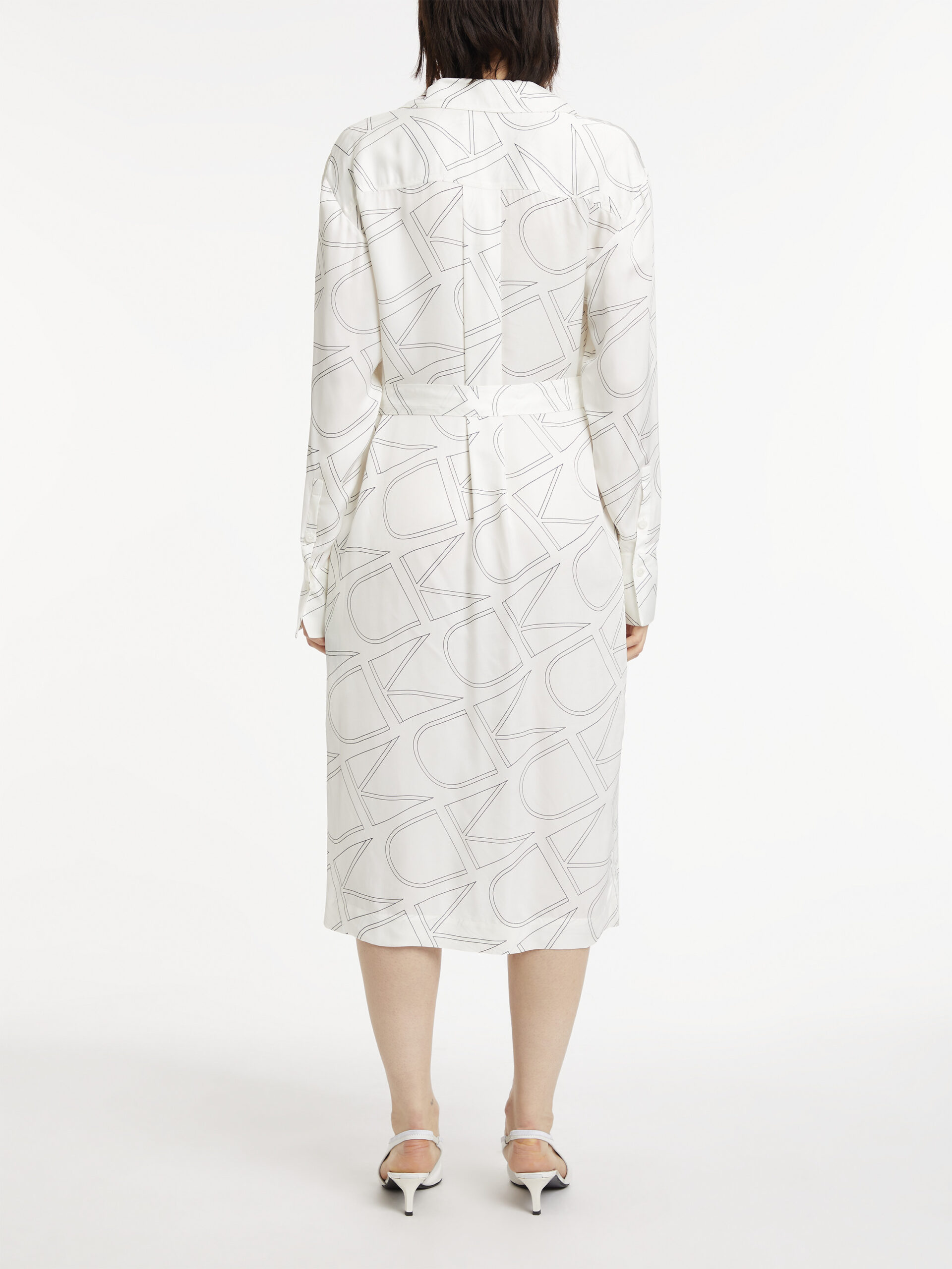 Alternative view of CALVIN KLEIN ABITO MONOGRAM A MANICA LUNGA CON CINTURA