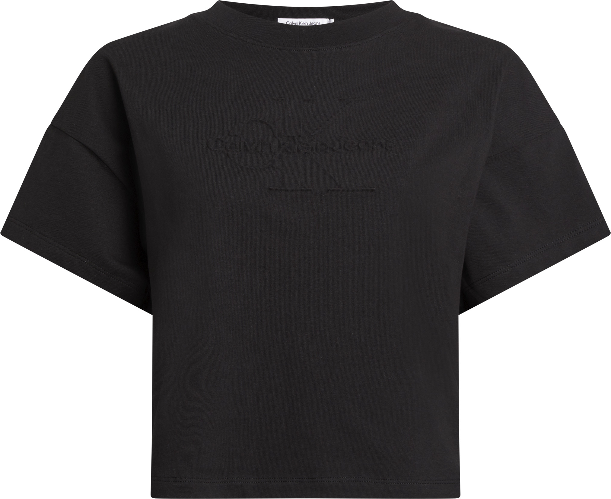 CALVIN KLEIN JEANS T-SHIRT CON MONOGRAMMA GOFFRATO