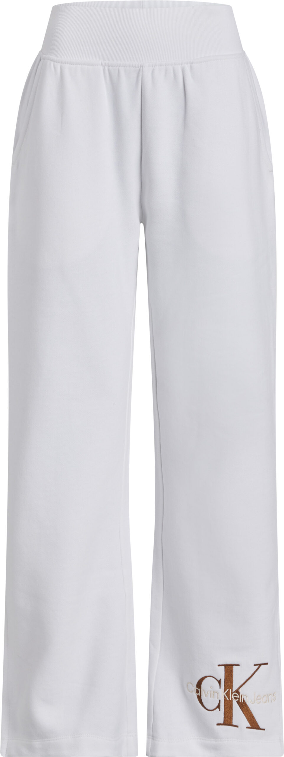 CALVIN KLEIN JEANS PANTALONI DA TUTA BIO CON ORLO CON SPACCHETTO