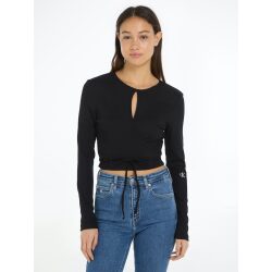 CALVIN KLEIN JEANS TOP MANICHE LUNGHE AVVOLGENTE ARRICCIATO