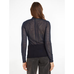 Alternative view of CALVIN KLEIN JEANS MAGLIA SLIM LAVORATA A MAGLIA TRASPARENTE