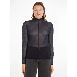 CALVIN KLEIN JEANS MAGLIA SLIM LAVORATA A MAGLIA TRASPARENTE