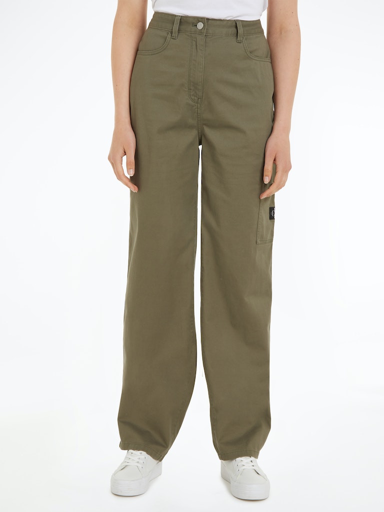 CALVIN KLEIN PANTALONI CARGO IN TWILL DI COTONE
