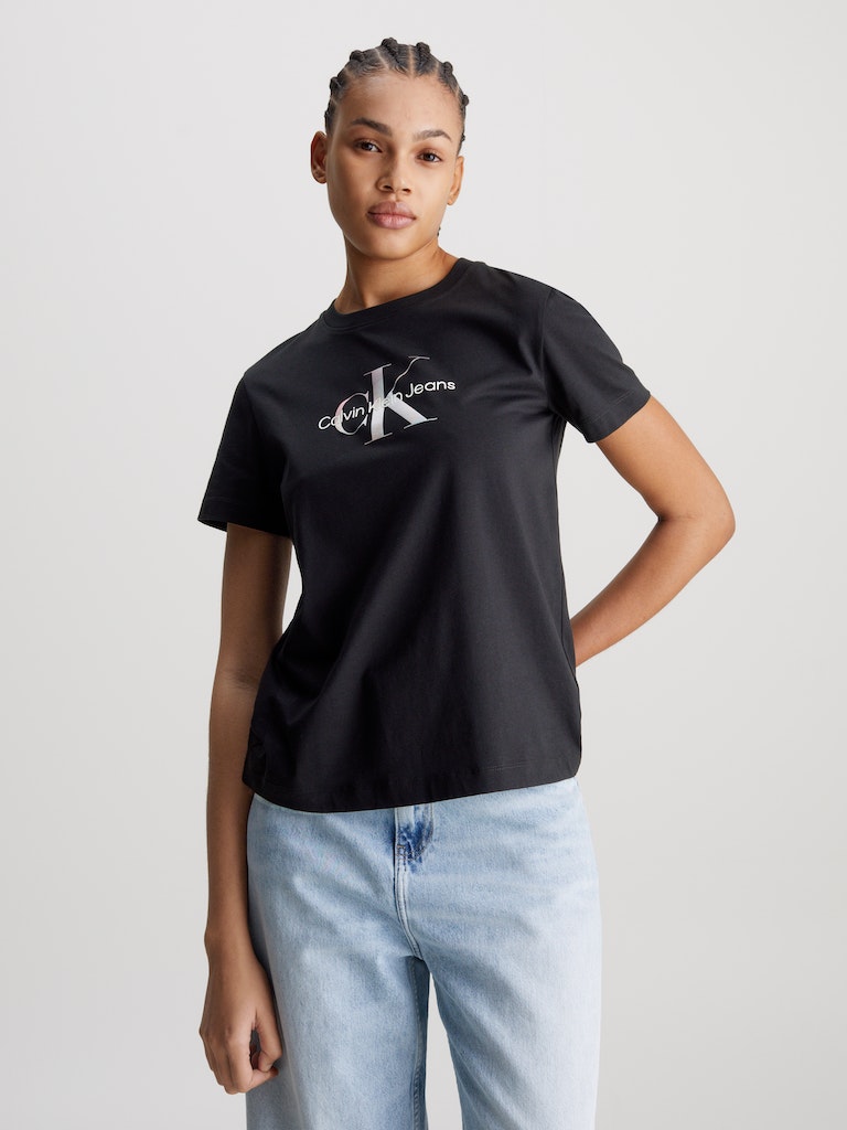 Alternative view of CALVIN KLEIN JEANS T-SHIRT CON LOGO IRIDESCENTE
