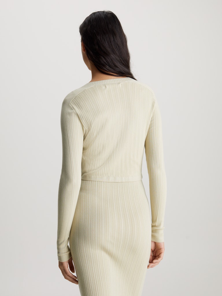 Alternative view of CALVIN KLEIN JEANS CARDIGAN A COSTE IN MORBIDO LYOCELL