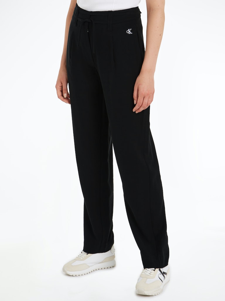 CALVIN KLEIN JEANS PANTALONI AFFUSOLATI IN TWILL