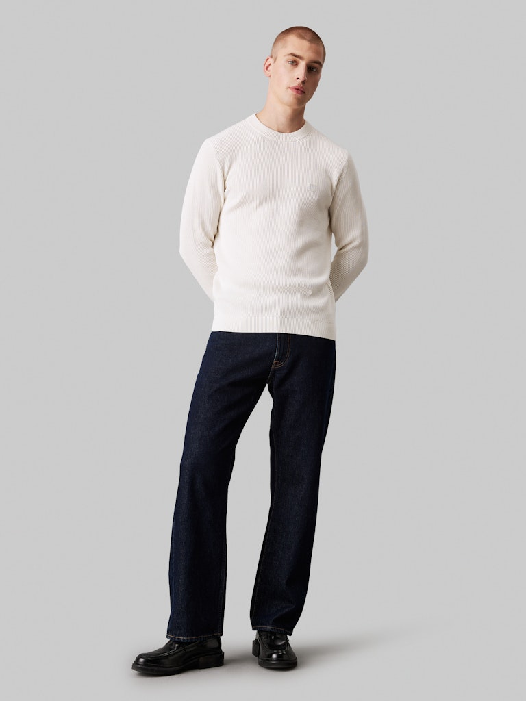 Alternative view of CALVIN KLEIN JEANS MAGLIONE CON STEMMA IN COTONE A COSTINE