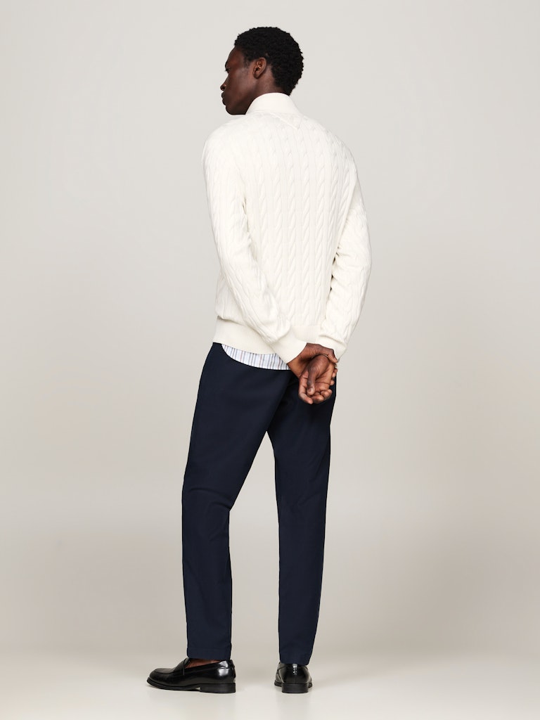 Alternative view of TOMMY HILFIGER PULLOVER A MAGLIA INTRECCIATA CON MEZZA ZIP