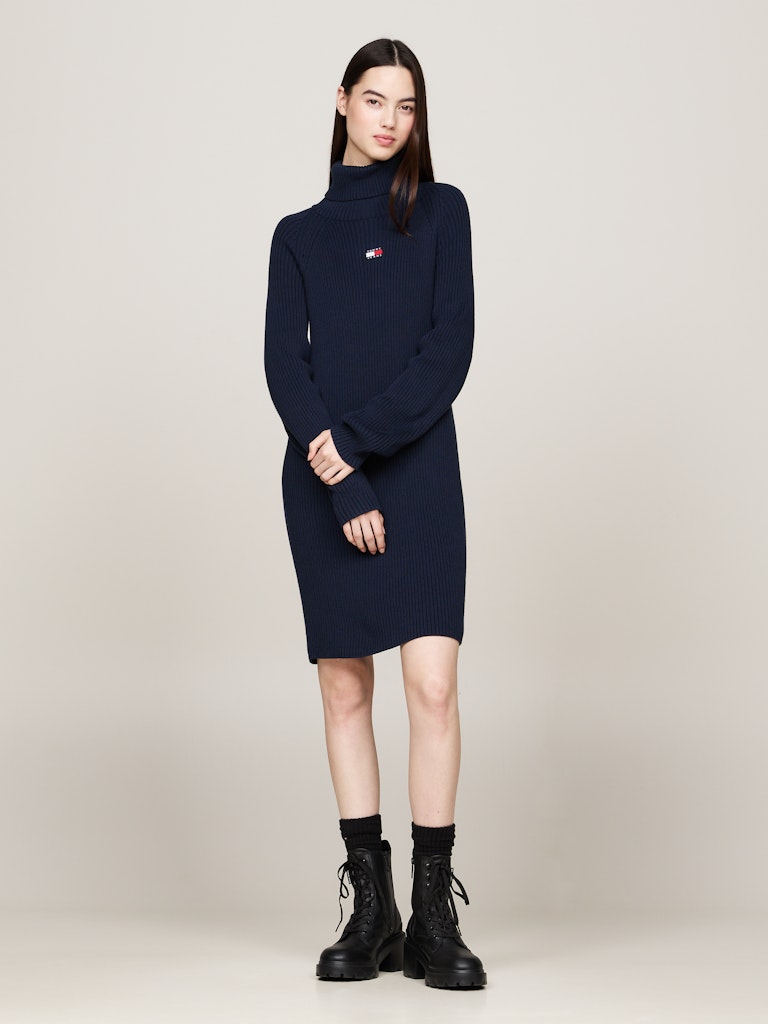 TOMMY JEANS VESTITO PULLOVER MINI CON COLLO DOLCEVITA