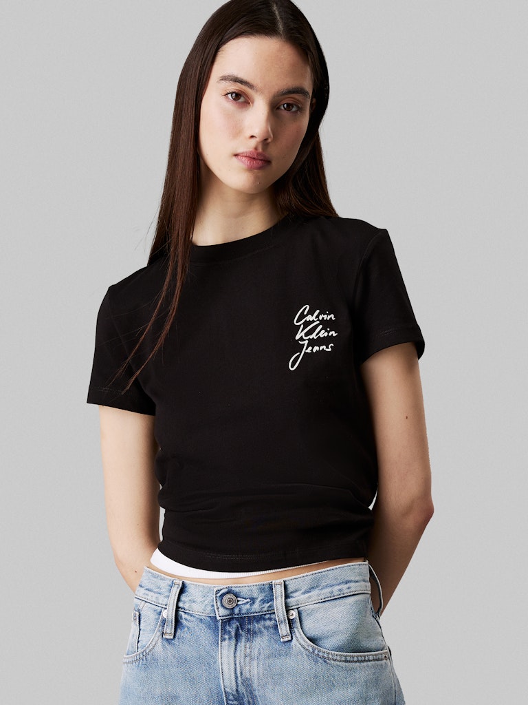 CALVIN KLEIN JEANS T-SHIRT SLIM CON LOGO