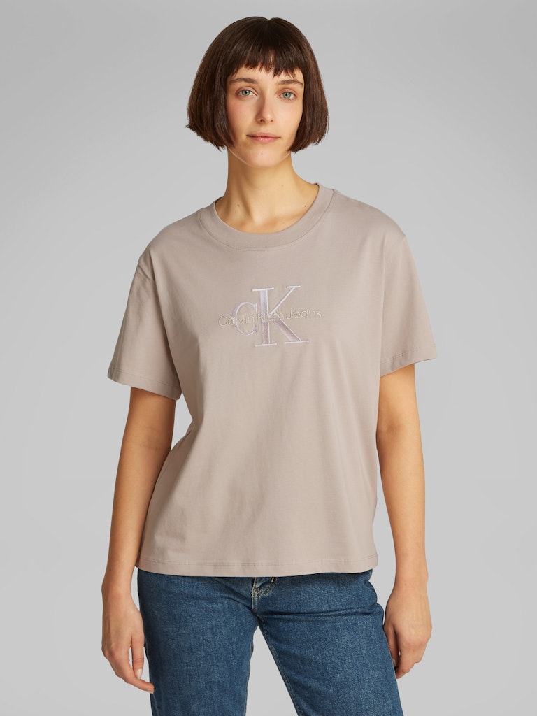 CALVIN KLEIN JEANS T-SHIRT CON MONOGRAMMA TAGLIO RELAXED
