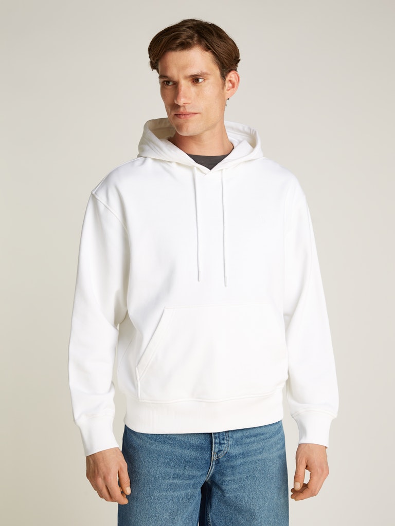 CALVIN KLEIN JEANS FELPA CON CAPPUCCIO E LOGO DIETRO