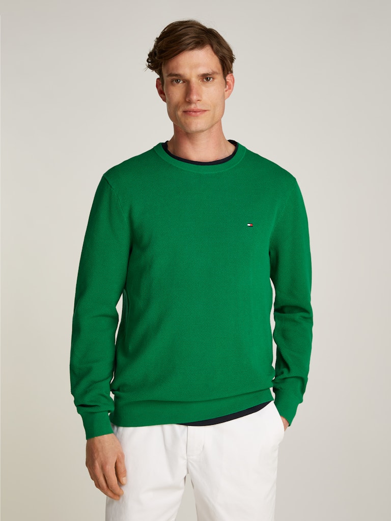 TOMMY HILFIGER PULLOVER CON TRAMA A NIDO D'APE