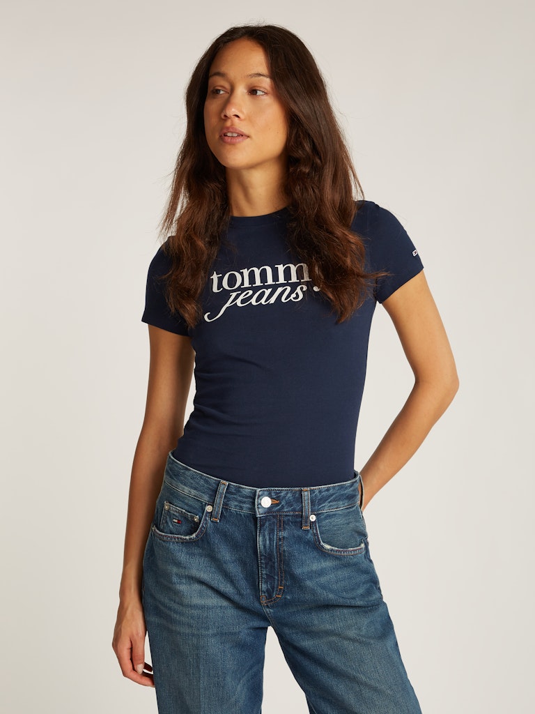 TOMMY JEANS T-SHIRT SLIM FIT CON LOGO