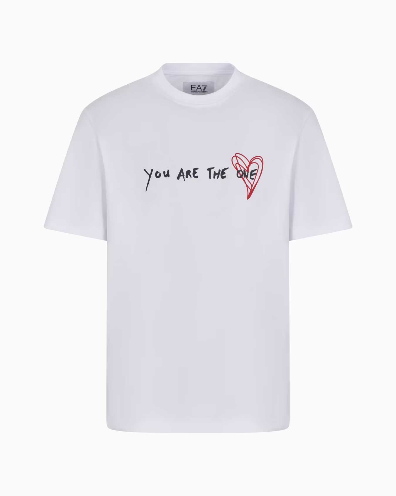 EA7 T-SHIRT UNISEX 7.CUORE IN JERSEY DI COTONE