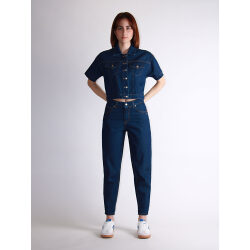 Alternative view of BERNA JEANS CARROT LAVAGGIO SCURO