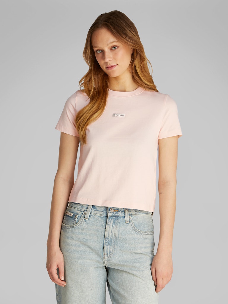 CALVIN KLEIN JEANS T-SHIRT CON STEMMA CORTA SLIM