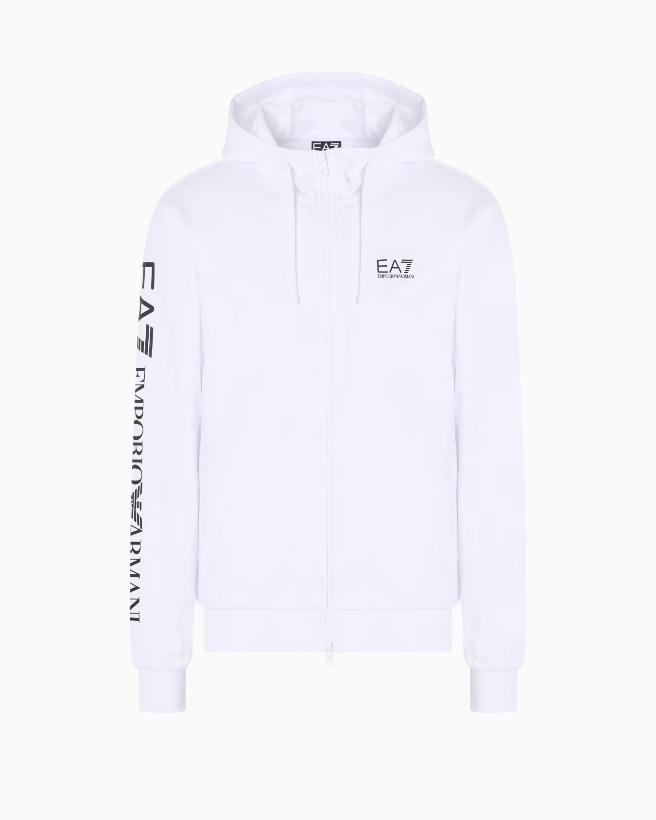 Alternative view of EA7 FELPA CON CAPPUCCIO LOGO SERIES IN COTONE