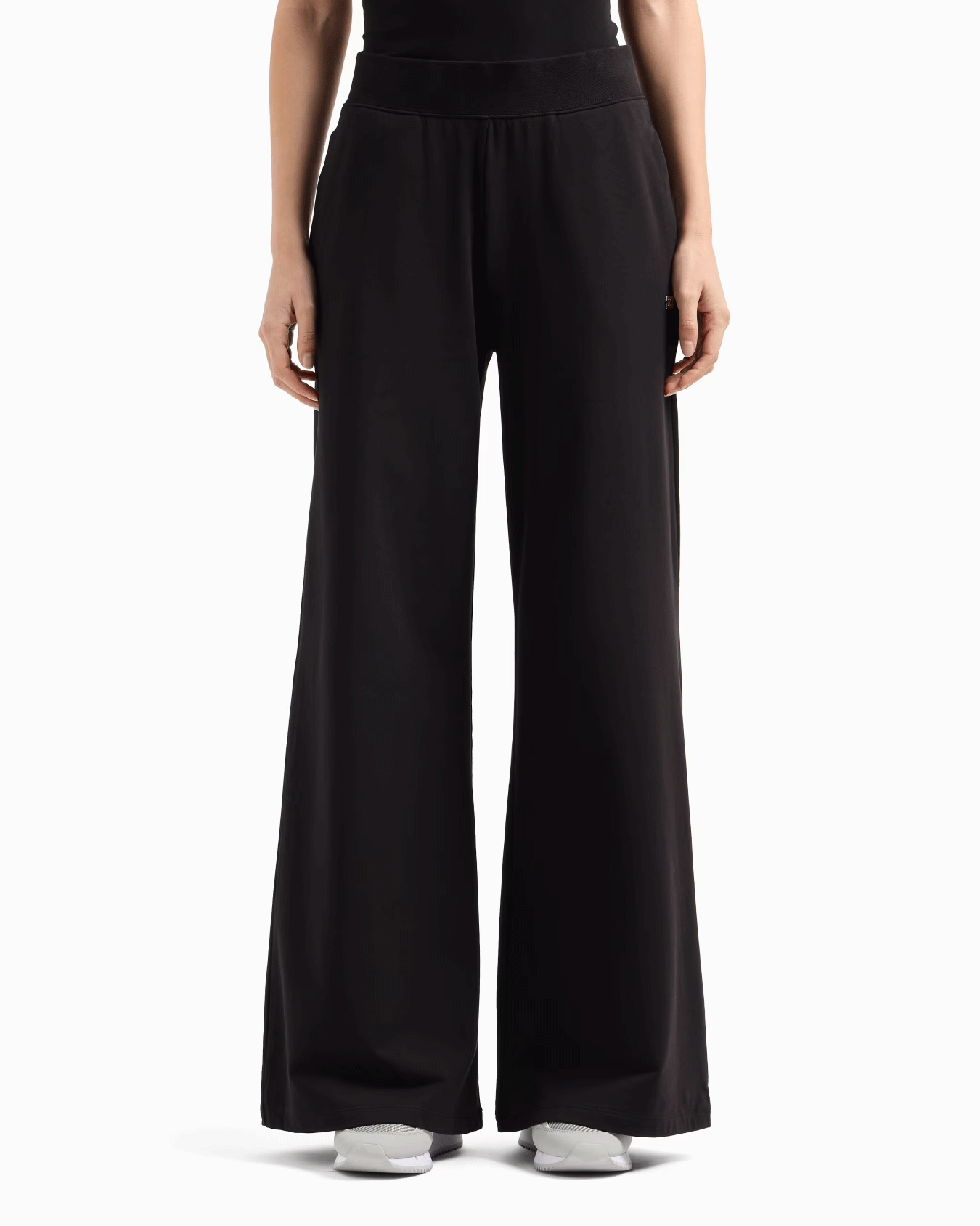 EA7 PANTALONI PALAZZO CORE LADY IN COTONE STRETCH