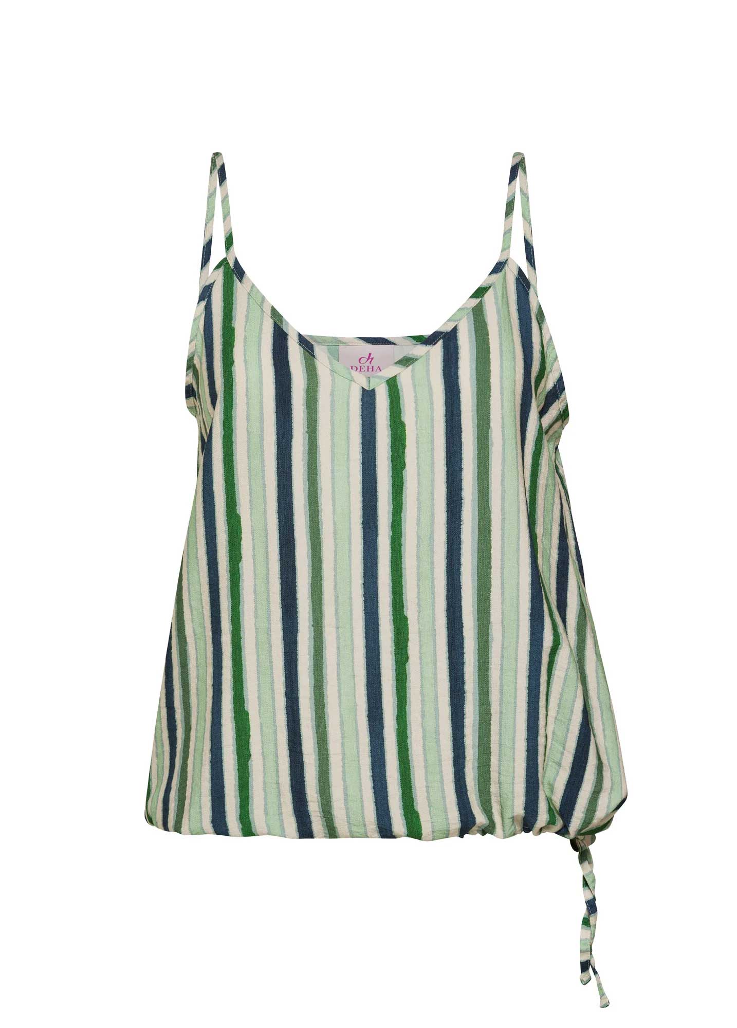 DEHA TOP CON SPALLINE GESSATO IN CREPE