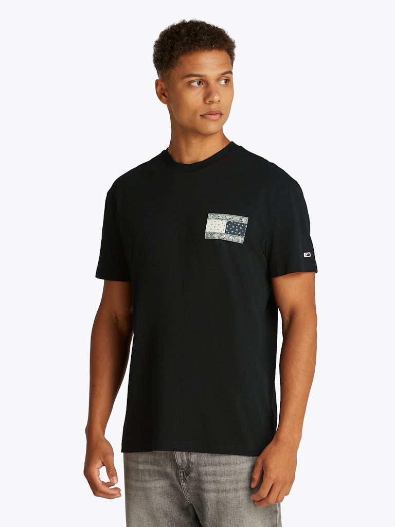 TOMMY JEANS T-SHIRT CON LOGO PAISLEY SUL RETRO