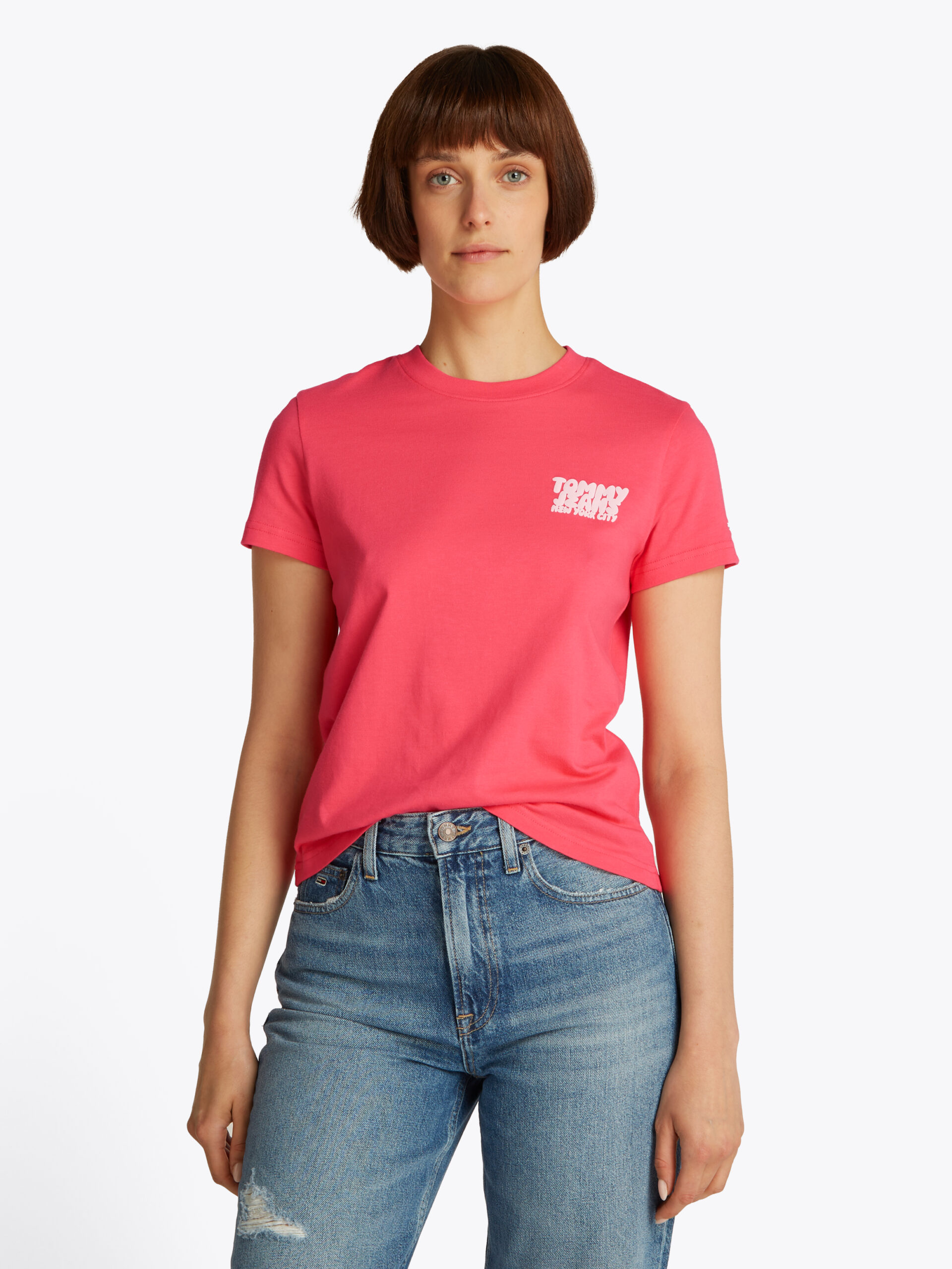 TOMMY JEANS T-SHIRT CON LOGO IN RILIEVO