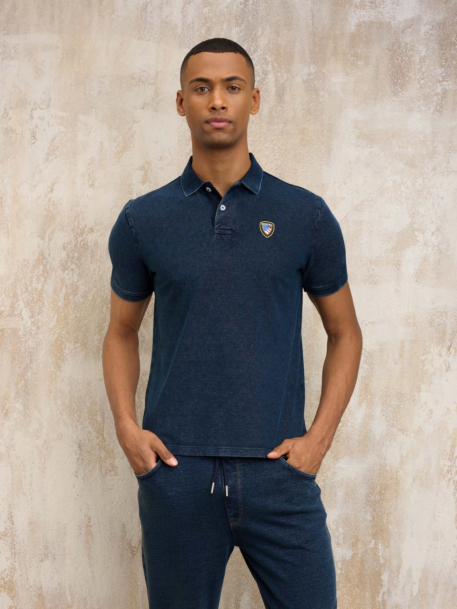 BLAUER POLO INDIGO ALAMEDA