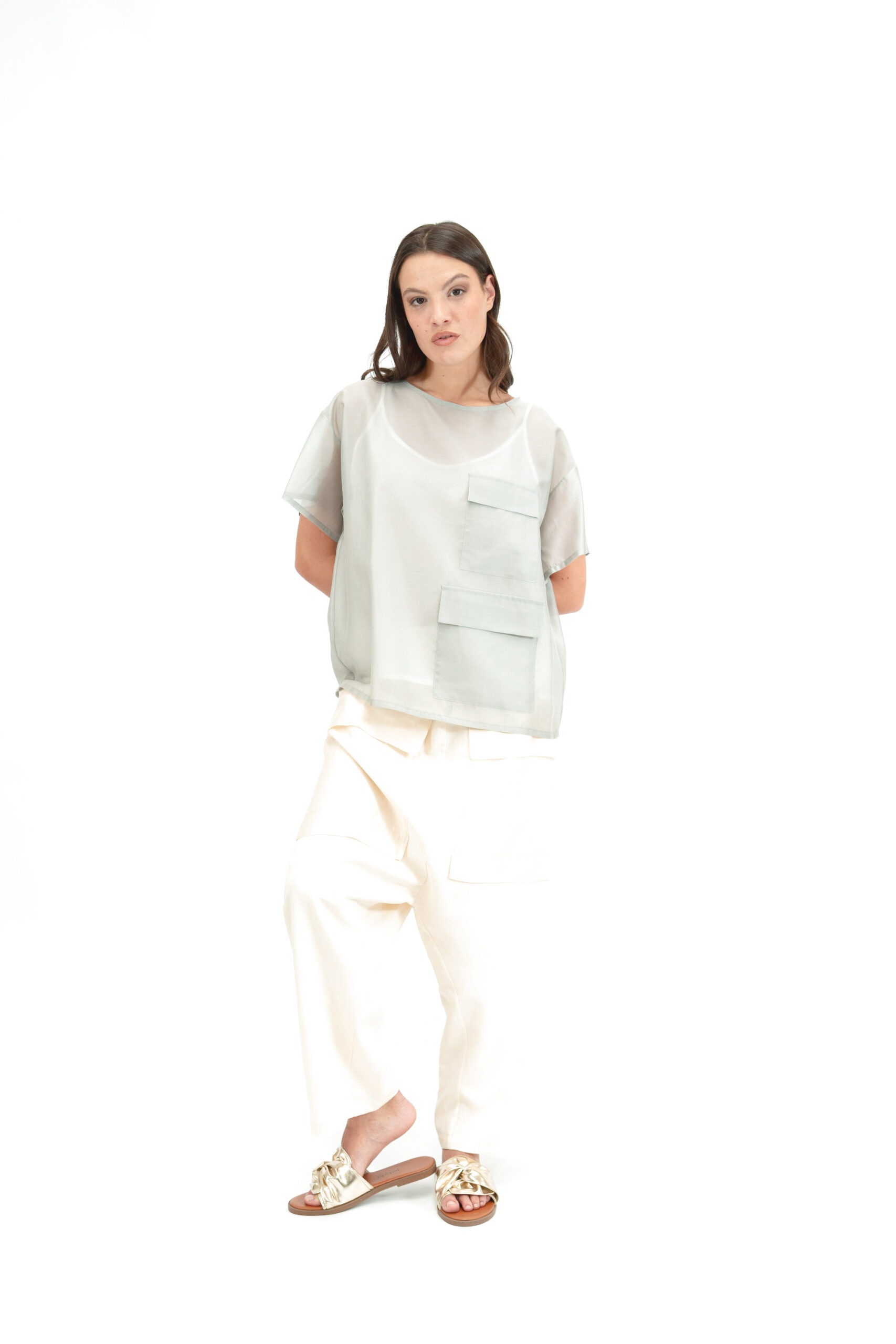THIPO BLUSA DOPPIA TASCA NERA