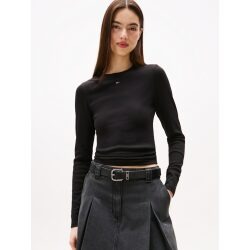 Alternative view of TOMMY JEANS T-SHIRT SLIM FIT A COSTE CON MANICHE LUNGHE