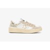 2 STAR SNEAKERS ENJOY STAR IN PELLE BIANCA CON BORCHIE DORATE