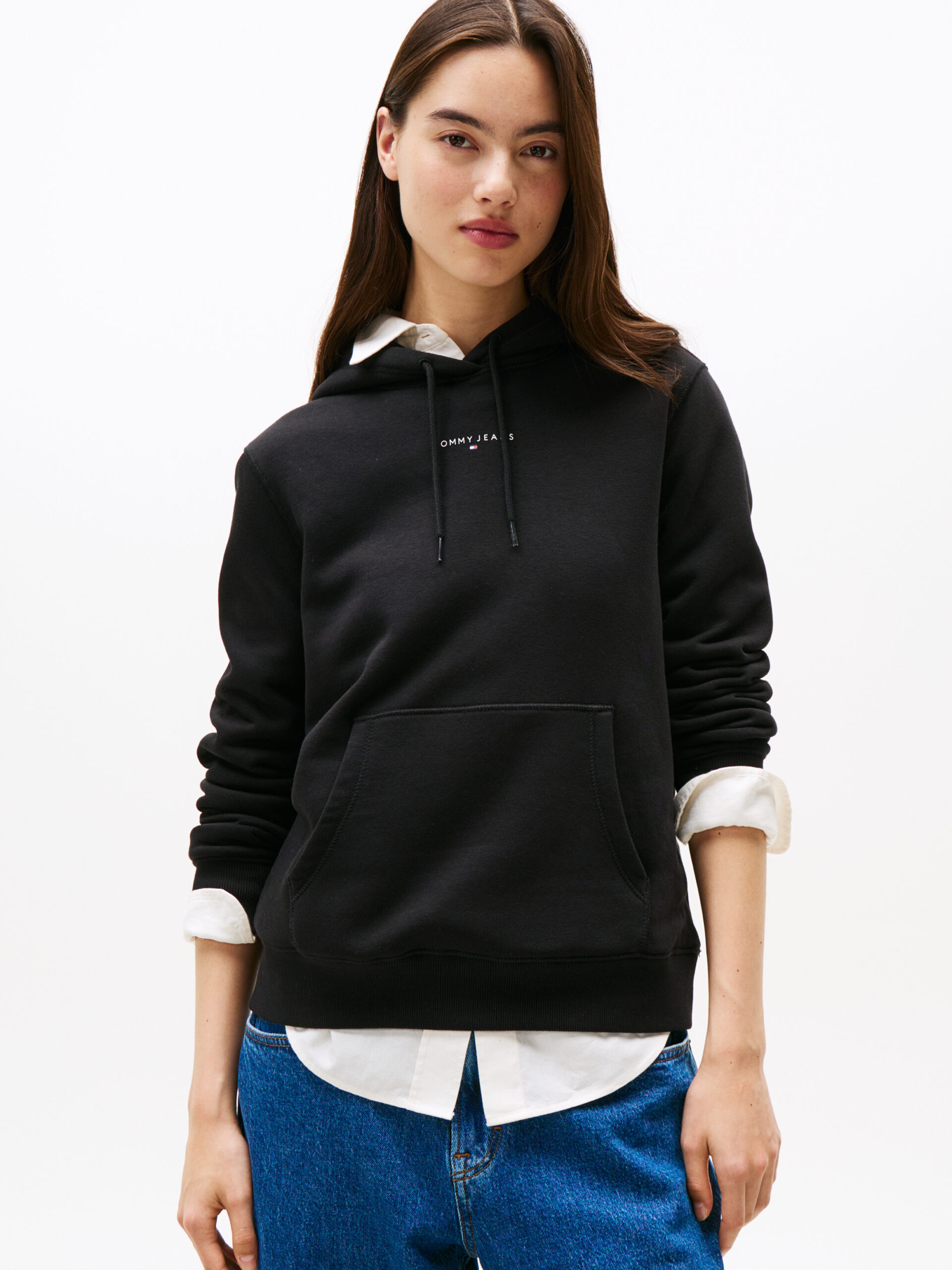 Alternative view of TOMMY JEANS FELPA CON CAPPUCCIO E LOGO LINEARE
