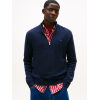 TOMMY JEANS PULLOVER SLIM FIT CON MEZZA ZIP E BANDIERINA