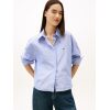 TOMMY JEANS CAMICIA CROP OVERSIZE CON FILO METALLIZZATO