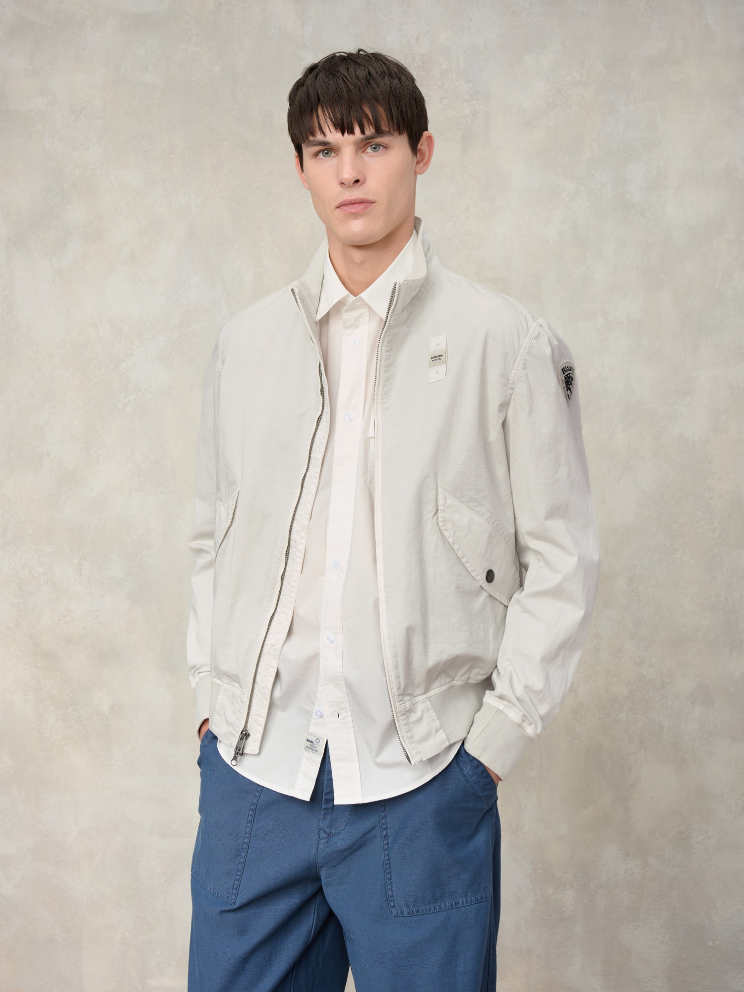 BLAUER BOMBER LEGGERO BADGER