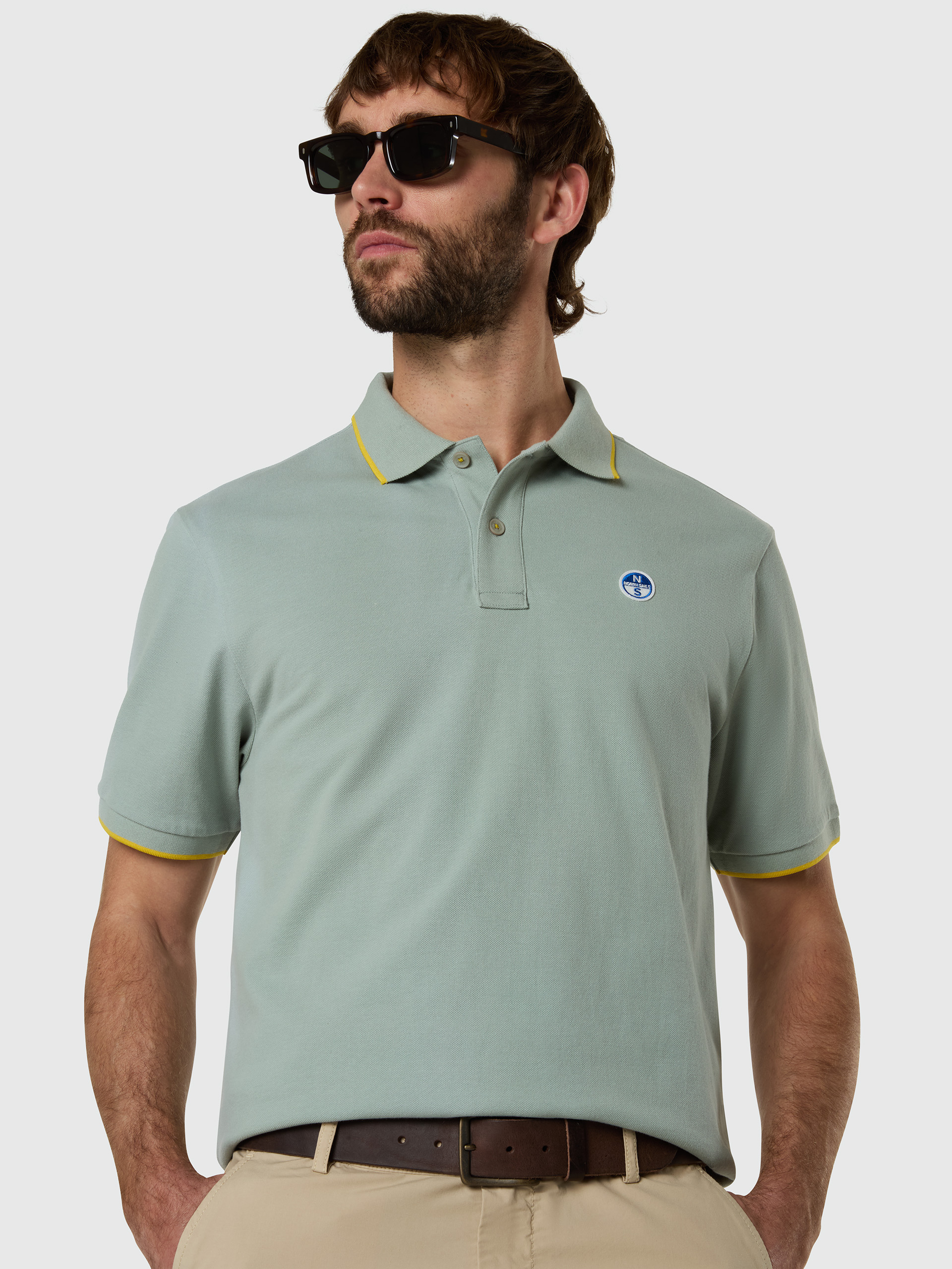 NORTH SAILS POLO CON BORDI A CONTRASTO