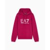 EA7 FELPA CON CAPPUCCIO CORE IDENTITY IN COTONE