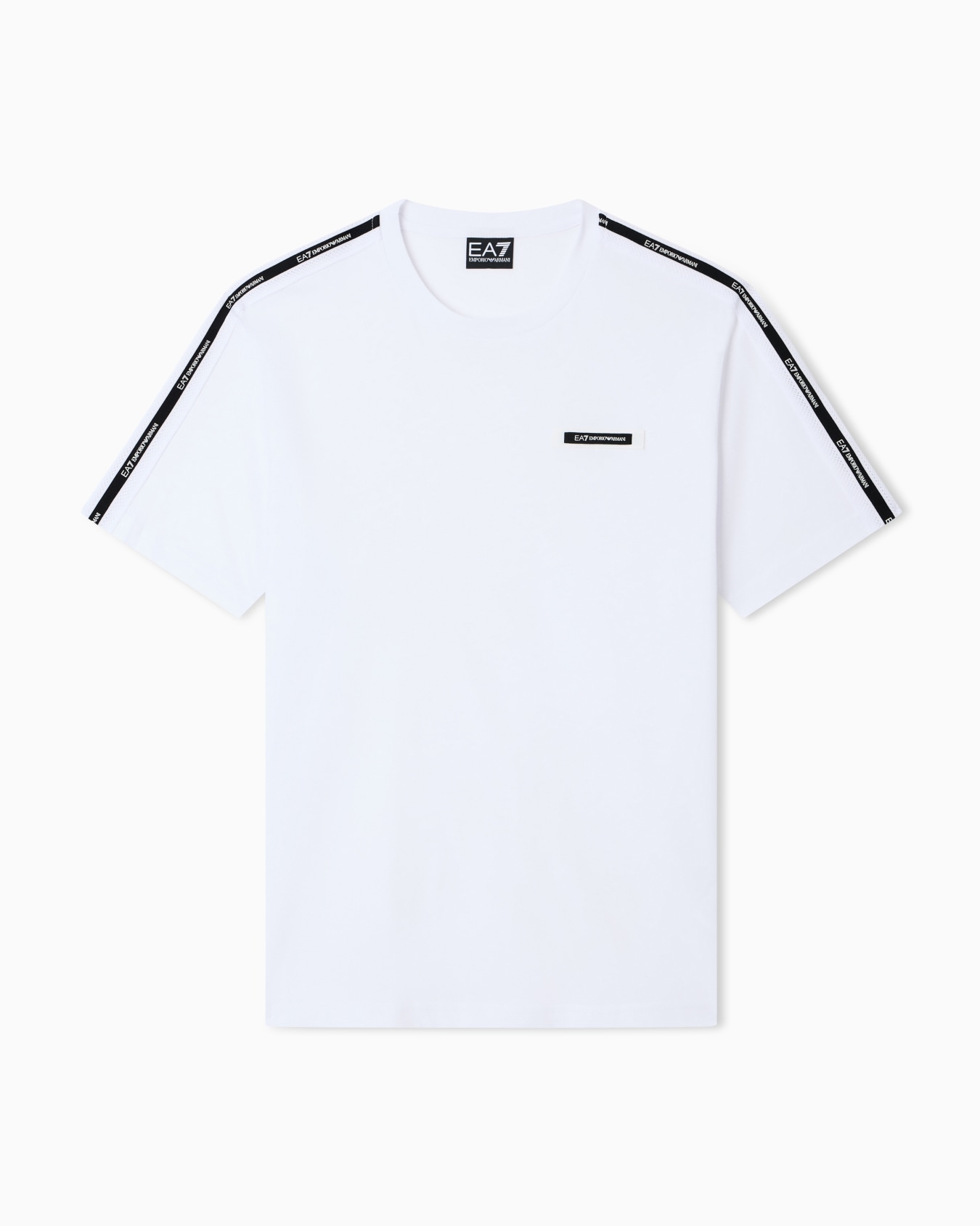 EA7 T-SHIRT GIROCOLLO LOGO SERIES IN COTONE