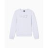 EA7 FELPA GIROCOLLO LOGO SERIES IN JERSEY DI COTONE